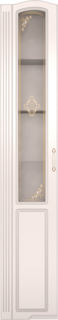 Шкаф-пенал левый со стеклом Виктория №17