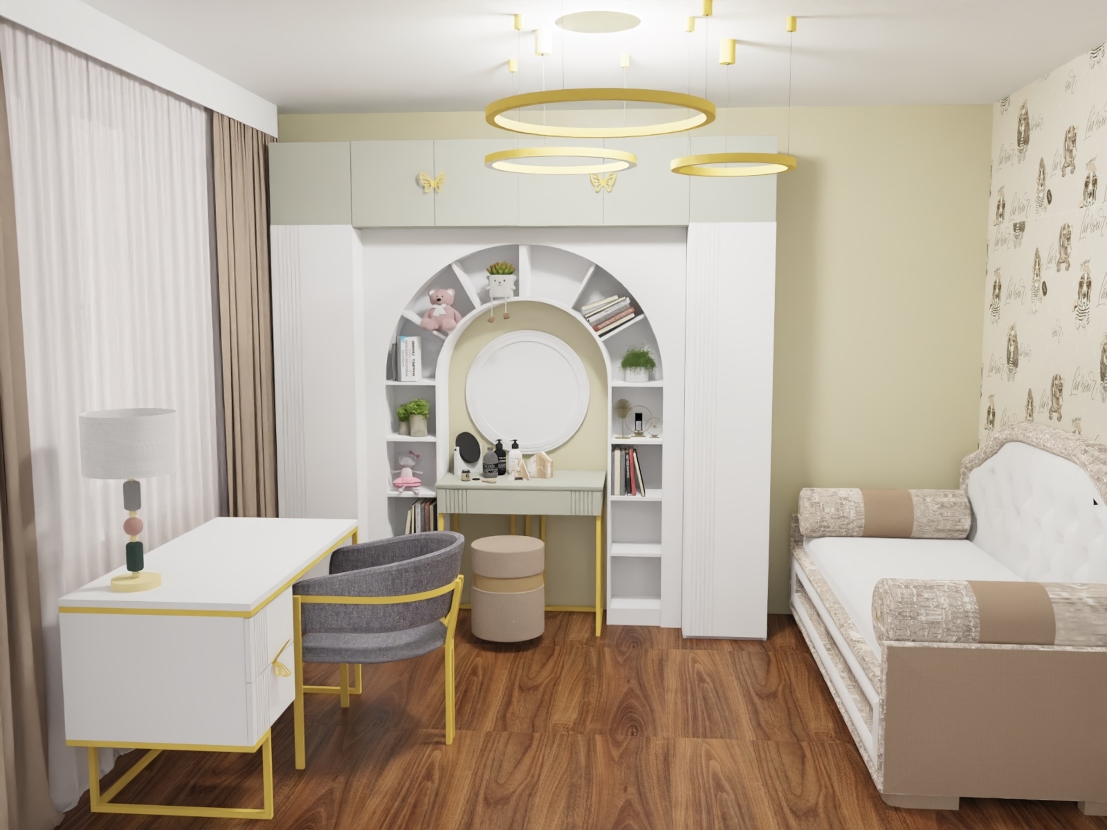 3D-проект для коллекции мебели Мишель Белый