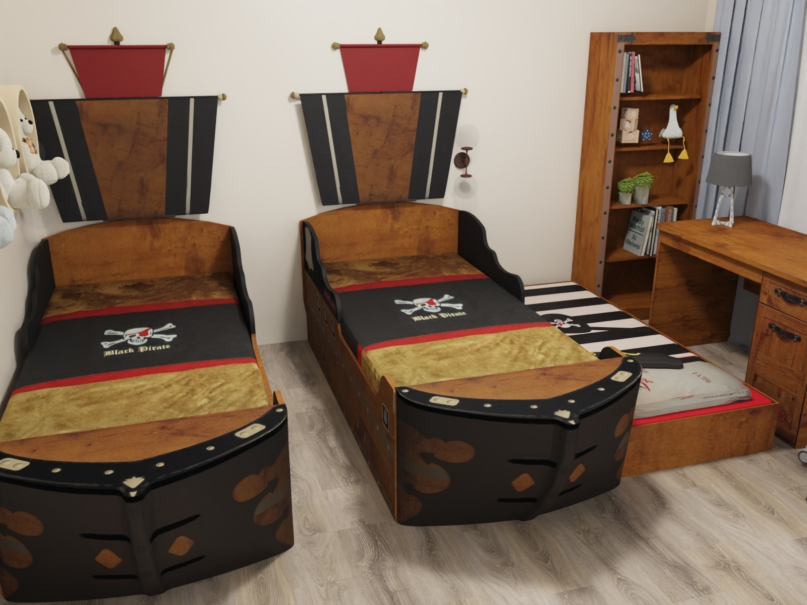 3D-проект для коллекции мебели Black pirate