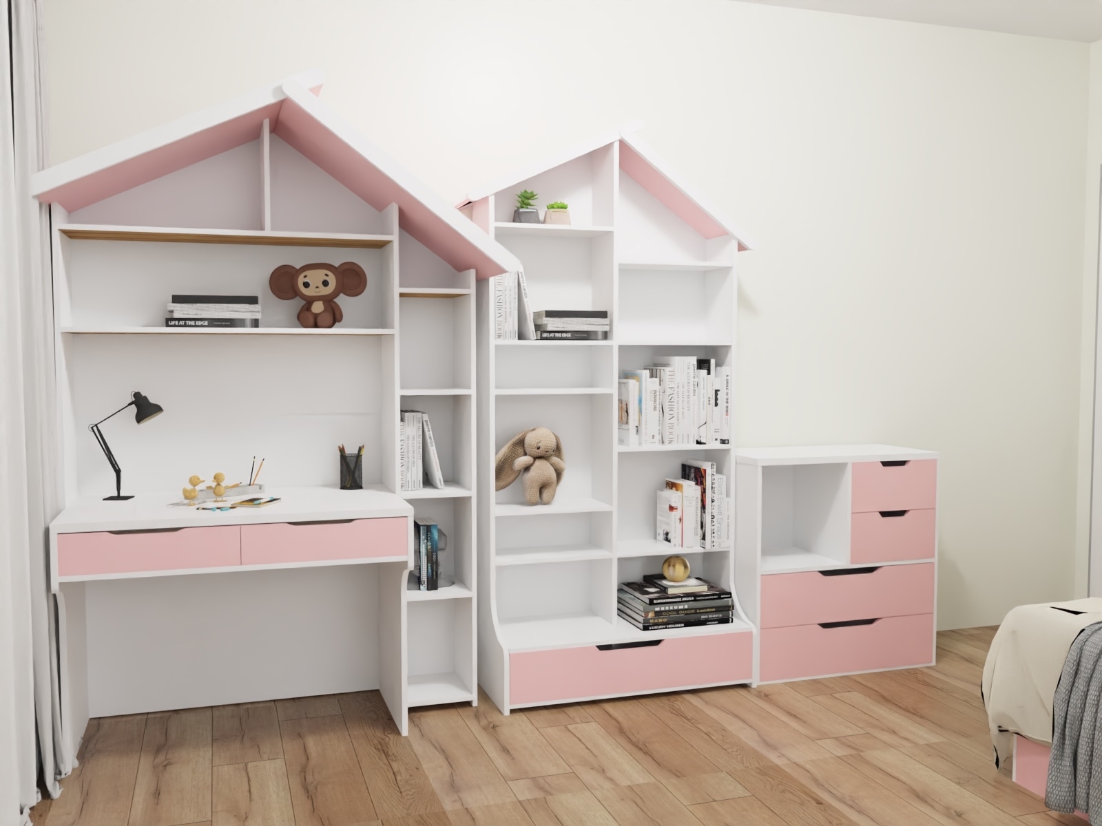 3D-проект для коллекции мебели Домик белый