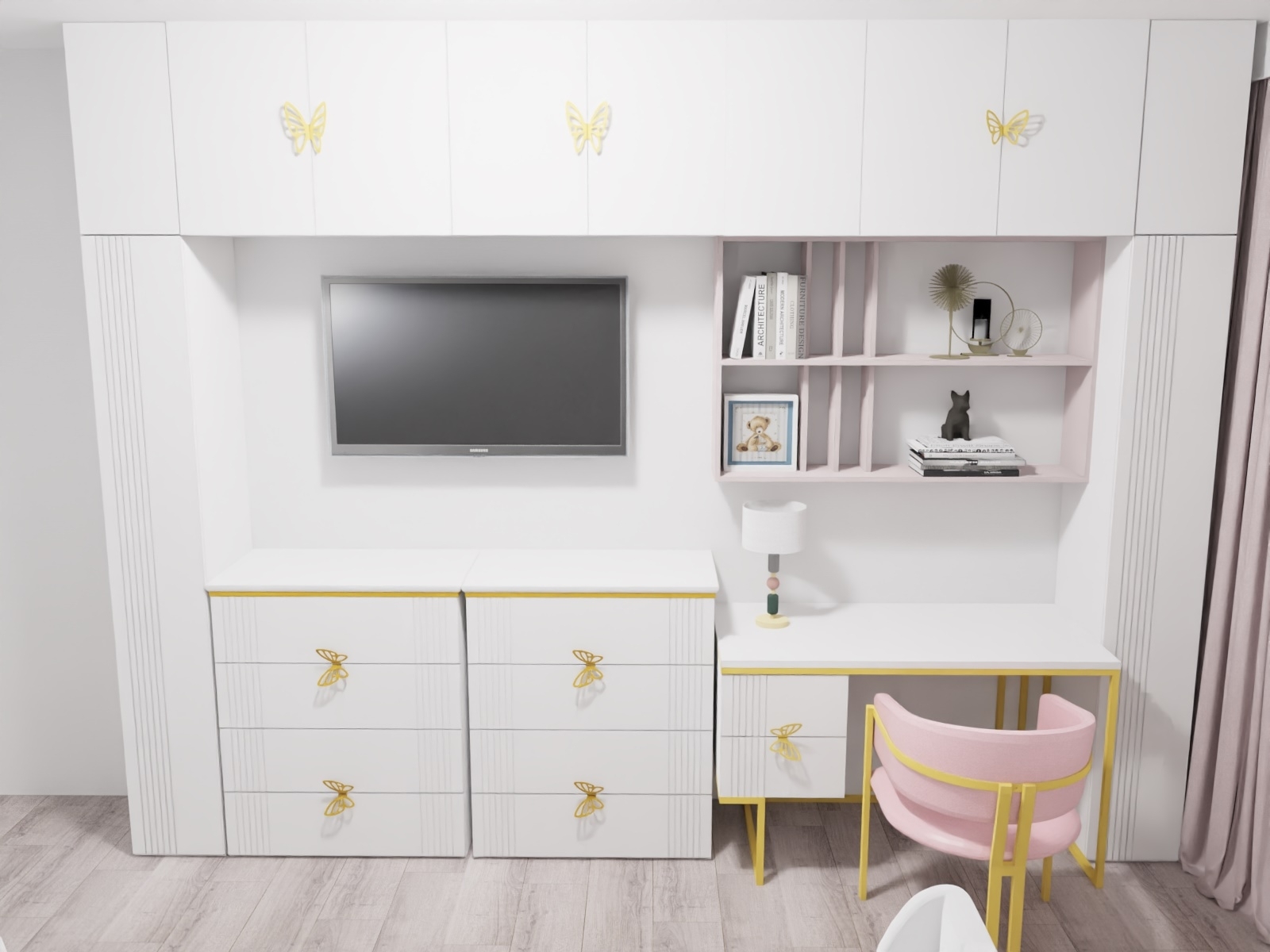 3D-проект для коллекции мебели Мишель Белый