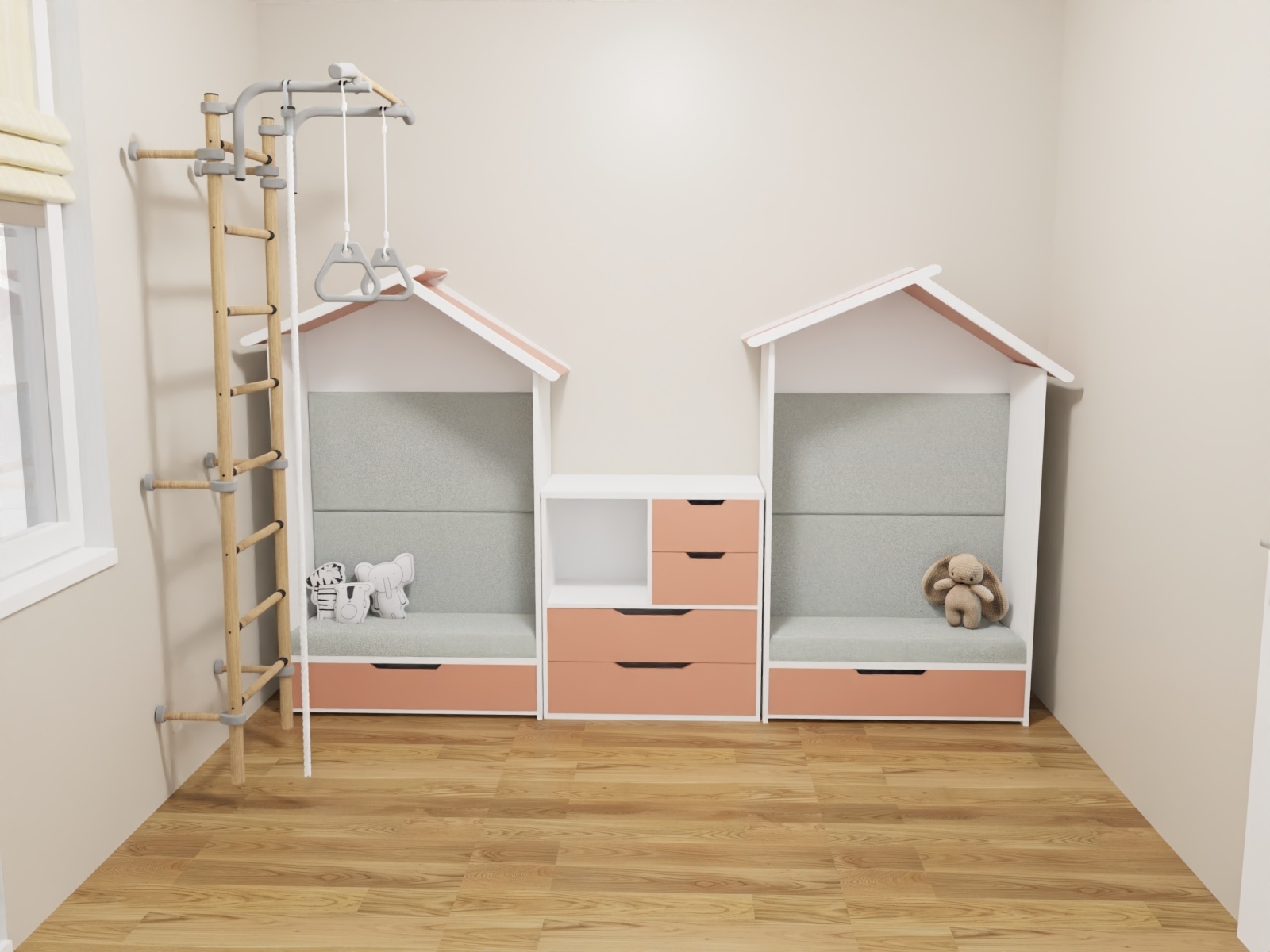 3D-проект для коллекции мебели Домик белый