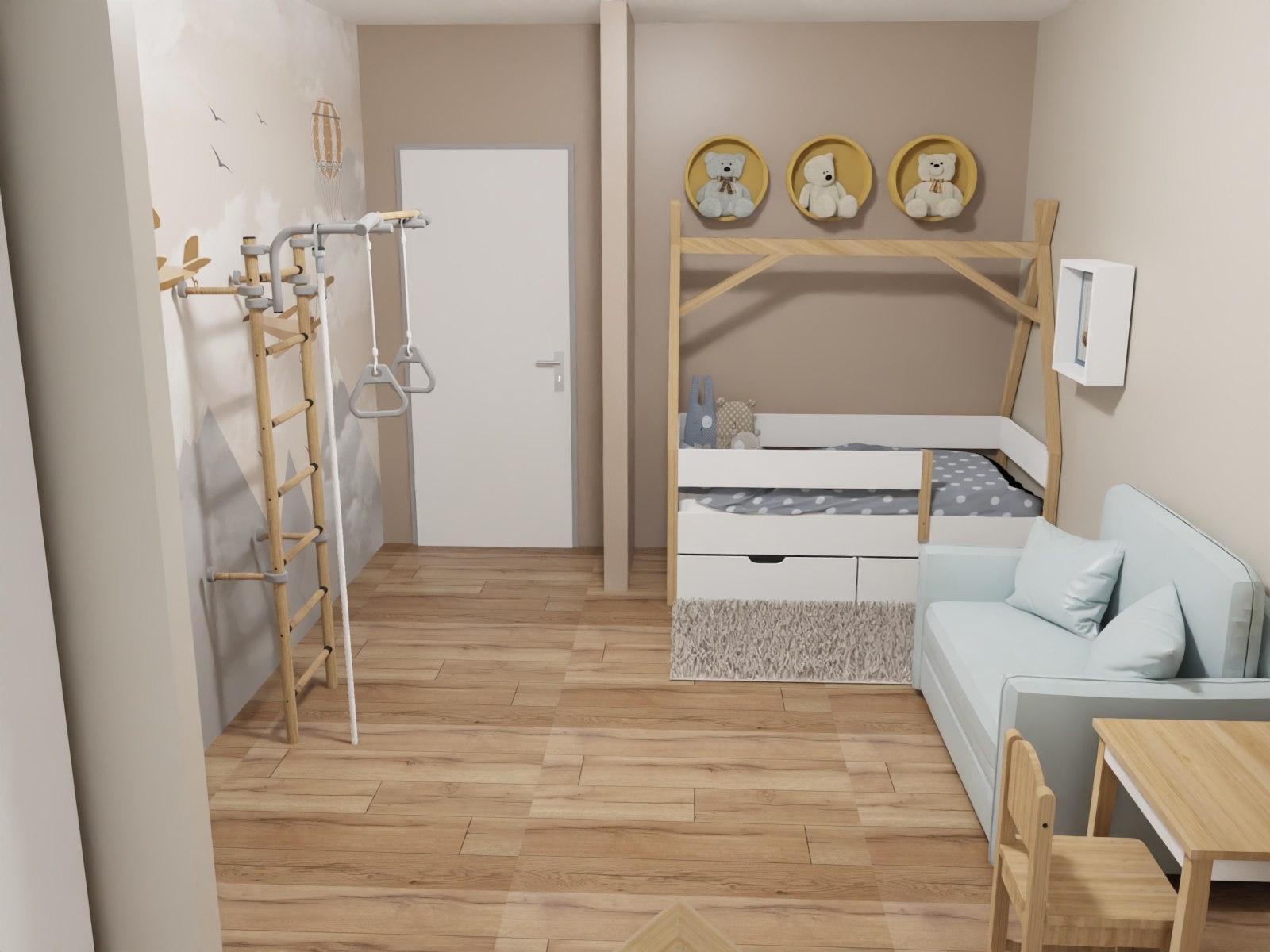 3D-проект для коллекции мебели Тимберика Кидс