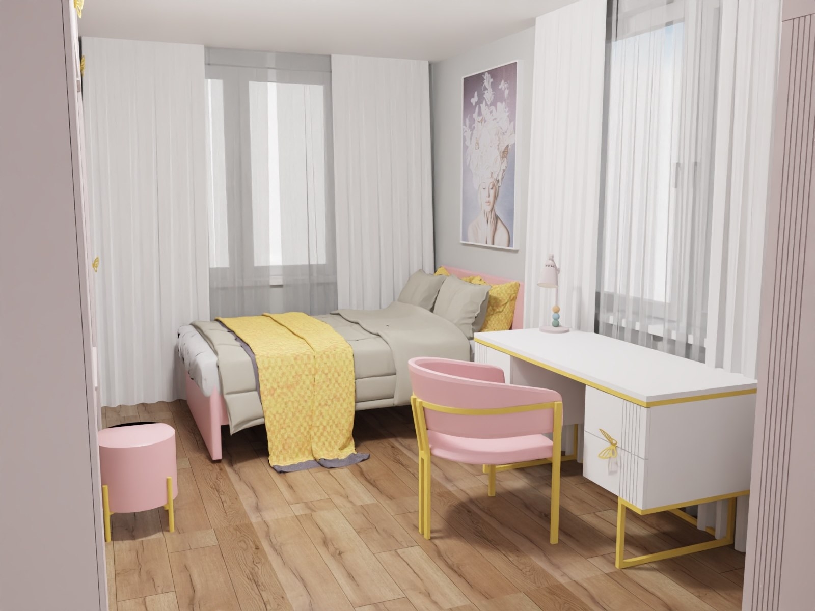 3D-проект для коллекции мебели Мишель Галатея и Мишель Белый