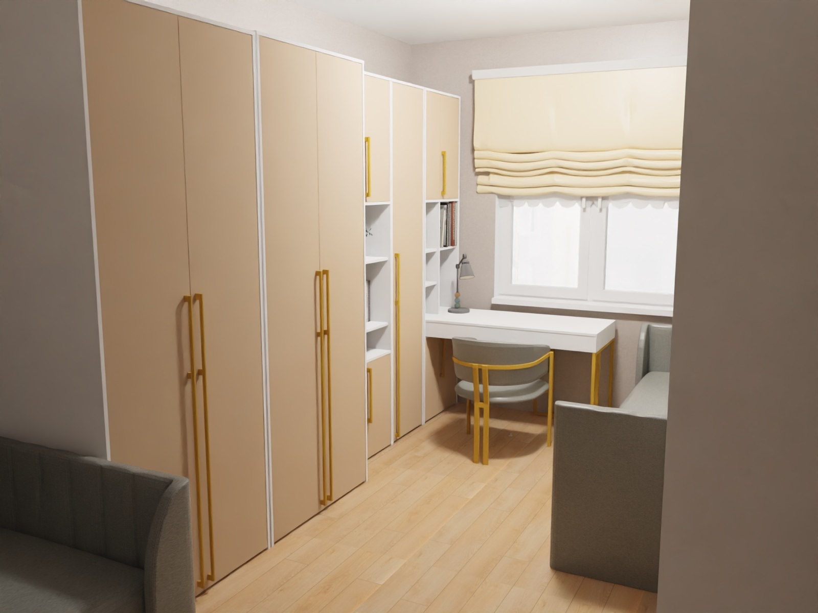 3D-проект для коллекции мебели Тури Белый