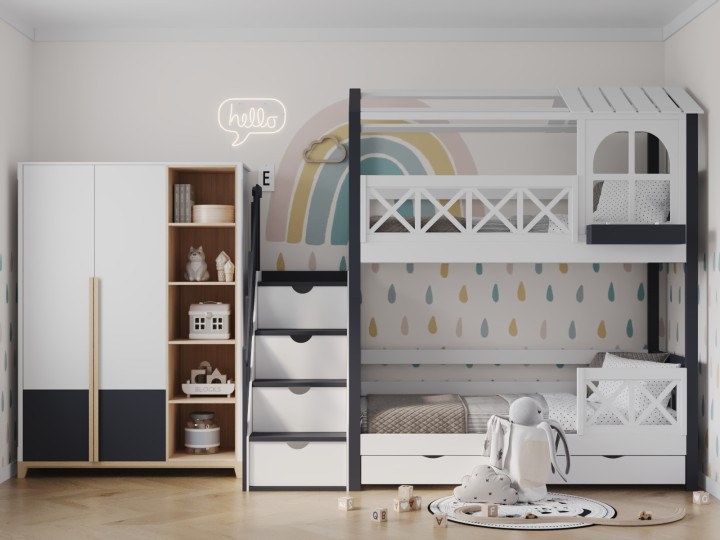 Шкаф 3-х дверный Альпина 11 с отсеком для книг Шкаф 3-х дверный Альпина 11 с отсеком для книг