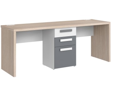 Стол Оксфорд на два рабочих места с тумбой
