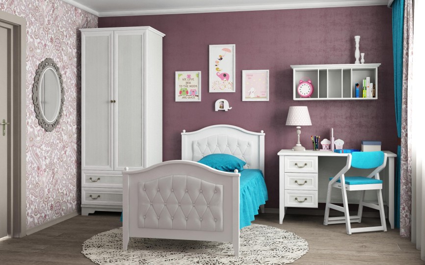 Кровать "Классика" островная с каретной стяжкой (38 Попугаев) 