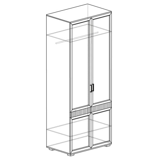 Шкаф двухдверный Альфа №281 Шкаф двухдверный Альфа №281