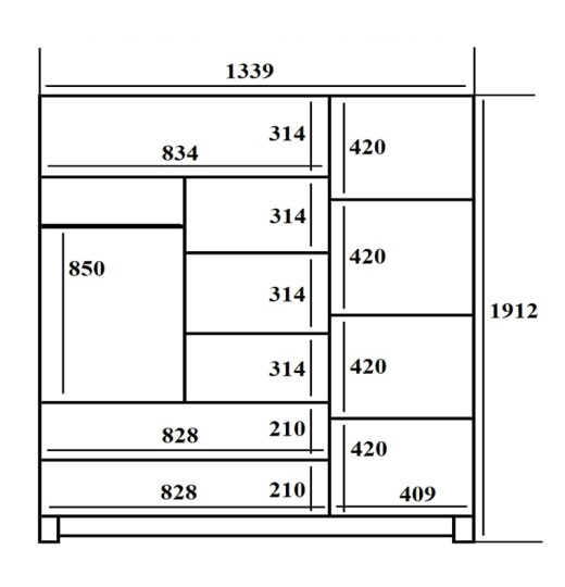 Шкаф 3-х дверный Альпина 12 с застекленным отсеком для книг Шкаф 3-х дверный Альпина 12 с застекленным отсеком для книг