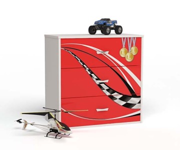 Комод "Formula" красный для мальчика Комод "Formula" красный для мальчика