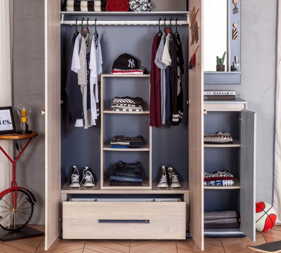 Стеллаж с дверцей малый "Trio", T-1003