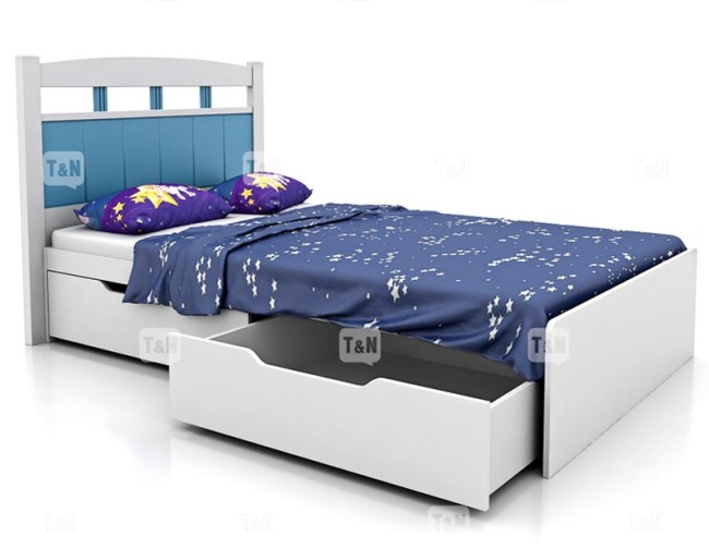 Кровать с двумя ящиками Robin Blue (Tomy Niki) 90 см
