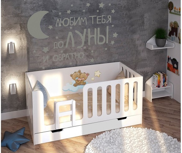 Выкатной ящик для кровати Домик Сказка ДС-2