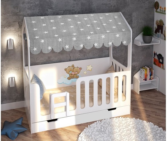 Выкатной ящик для кровати Домик Сказка ДС-2