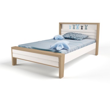 Кровать №2 с мягким изножьем MIX BUNNY голубой, 190х120 см Кровать №2 с мягким изножьем MIX BUNNY голубой, 190х120 см