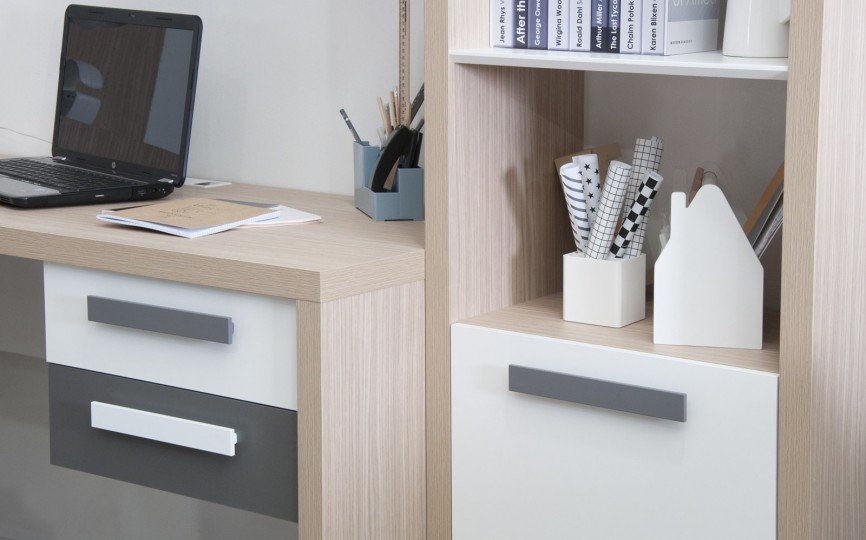 Стол прямой Оксфорд с ящиками