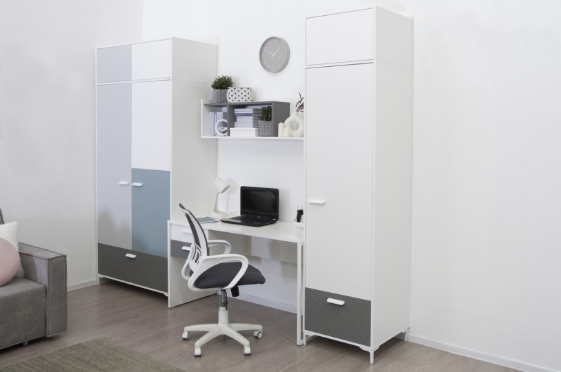 Шкаф 2-х дверный многофункциональный Либерти Уайт Ш2.М