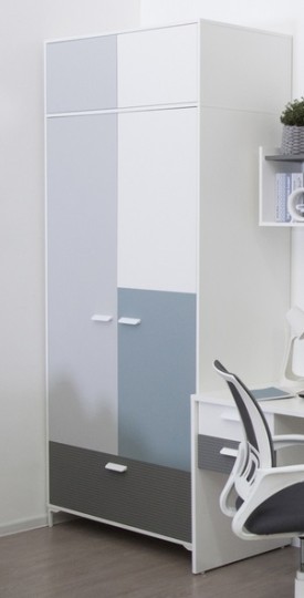 Шкаф 2-х дверный многофункциональный Либерти Уайт Ш2.М