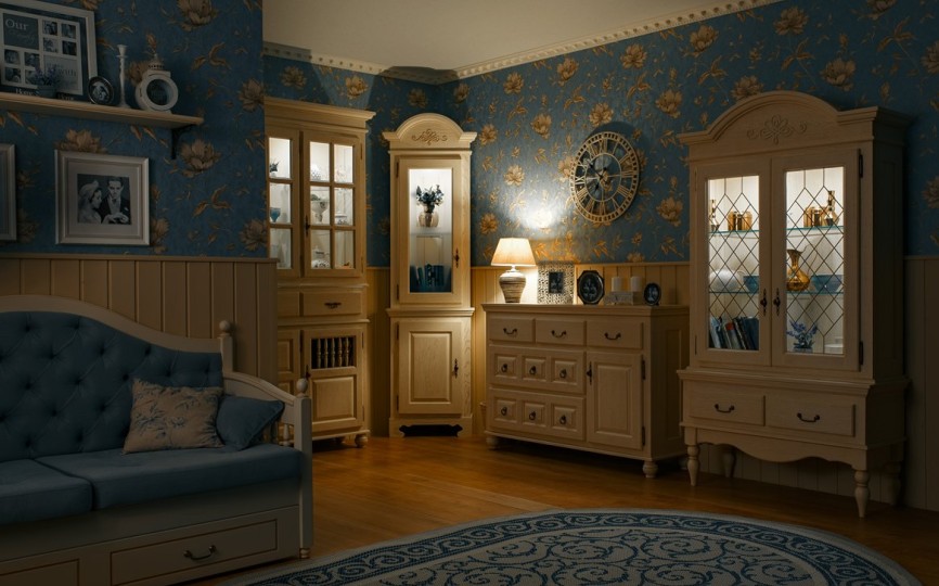 Комод Бьёрт  на круглых ножках 1-11