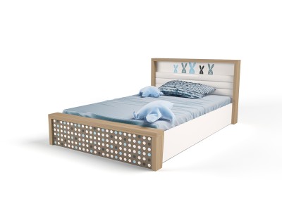 Кровать №5 с подъемным механизмом MIX BUNNY голубой, 190х120 см