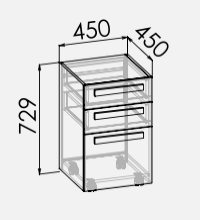 Тумба подкатная Оксфорд Т3