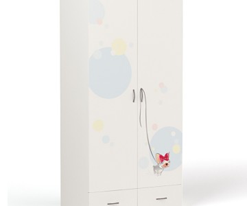 Шкаф 2-х дверный "Molly" белый