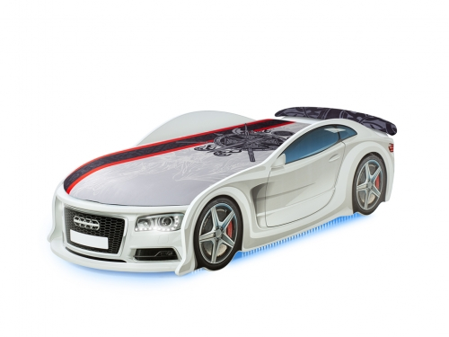 Кровать-машина "Ауди-А6" белая