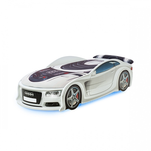 Кровать-машина "Ауди-А6" белая