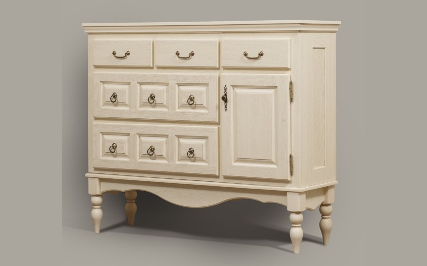 Комод Бьёрт  на высоких ножках 1-12