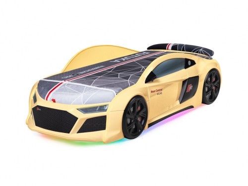 Кровать-машина N1 AUDI без матраса желтая Кровать-машина N1 AUDI без матраса желтая