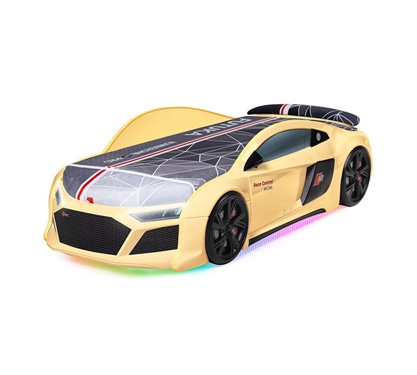 Кровать-машина N1 AUDI без матраса желтая Кровать-машина N1 AUDI без матраса желтая