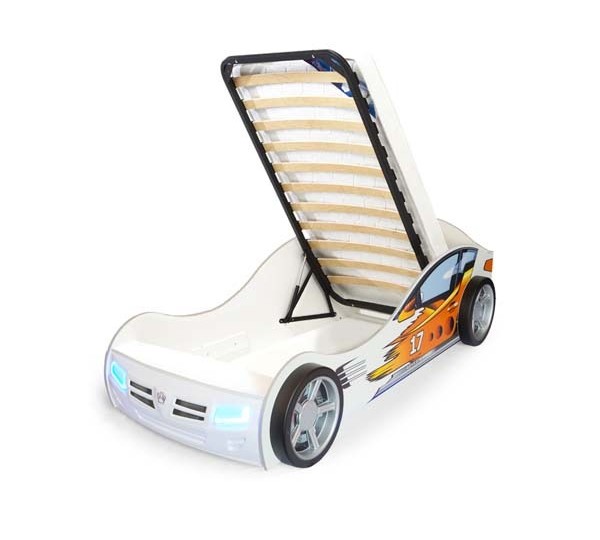 Кровать машина "Champion" оранж. (спал.место 190х90 или 160х90см) Кровать машина "Champion" оранж. (спал.место 190х90 или 160х90см)