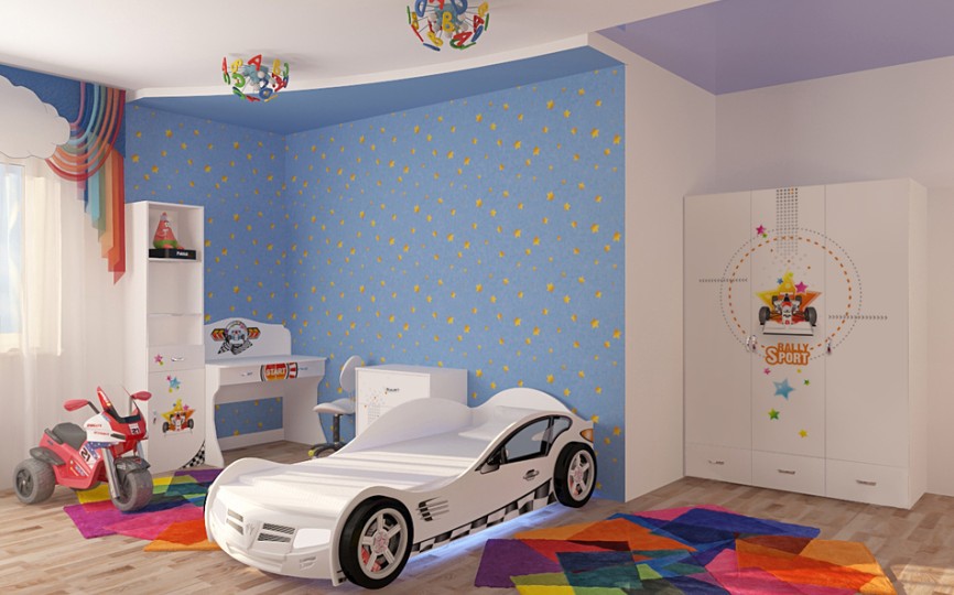 Детская комната "Sport" белая для мальчика Детская комната "Sport" белая для мальчика