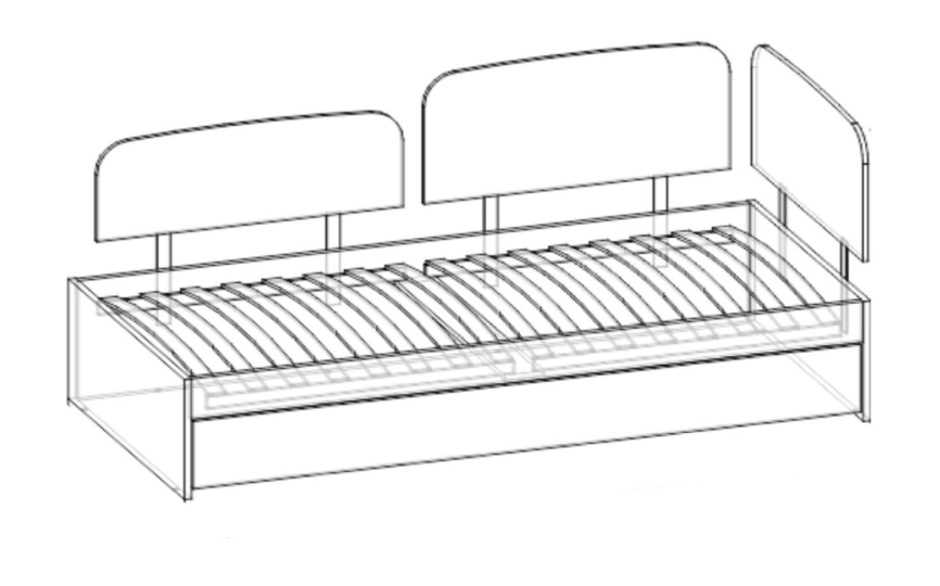 Кровать со 2-м спальным местом Смарти Вайт КР2
