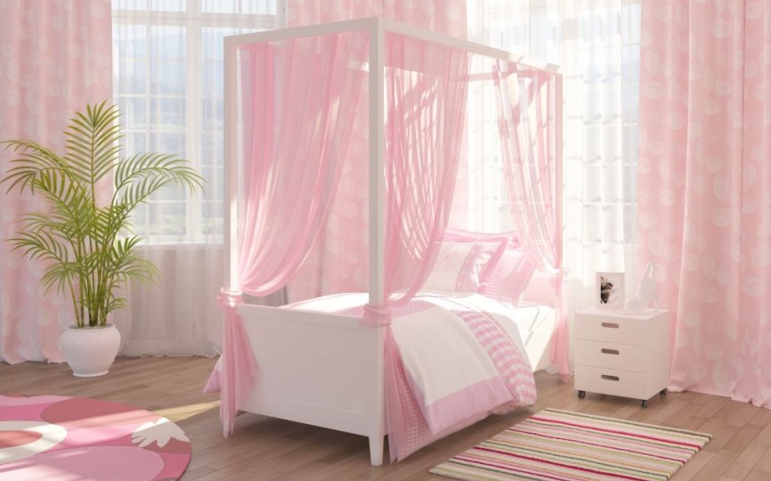 Балдахин к кровати "Сиело", розовый Балдахин к кровати "Сиело", розовый