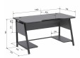 Компьютерный стол "Бафф" серый 