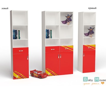 Стеллаж узкий "Champion" красный - левый или правый