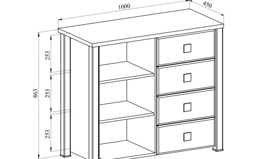 Комод большой Изабель ИЗ-52К
