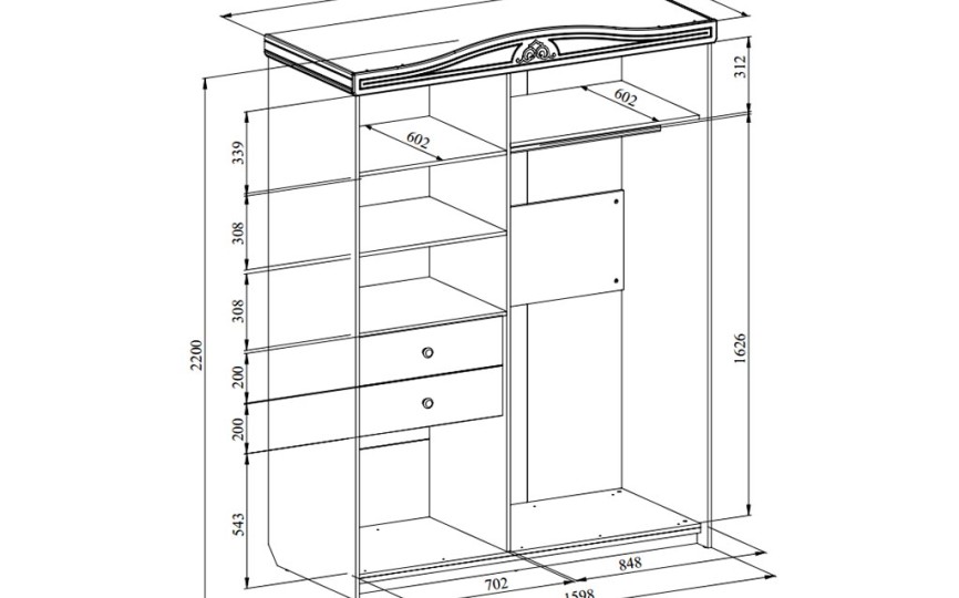 Шкаф-купе Ассоль Плюс АС-20 Шкаф-купе Ассоль Плюс АС-20