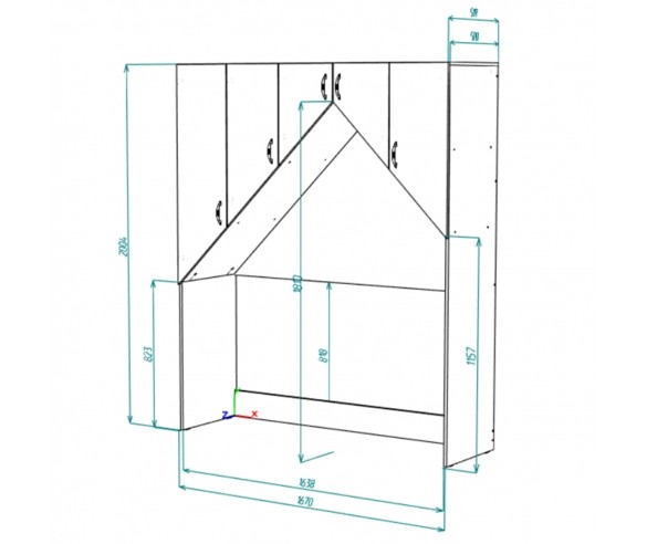 Детская мебель Нордик и кроватка Сказка