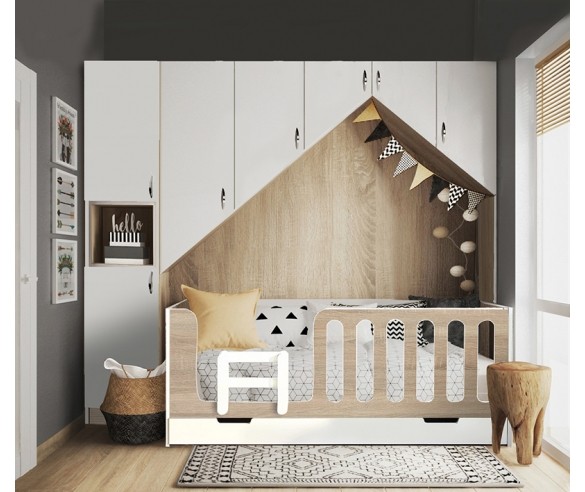 Детская мебель Нордик и кроватка Сказка