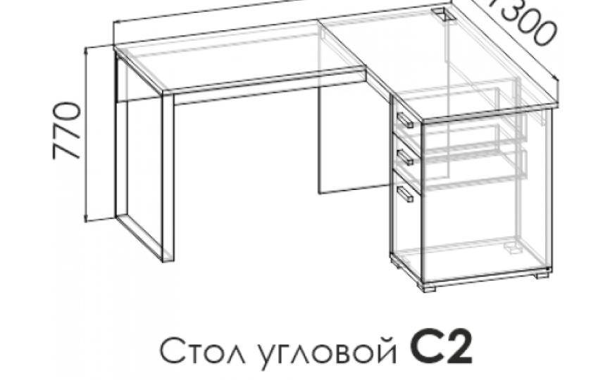 Стол угловой "Liberty White" правый/левый