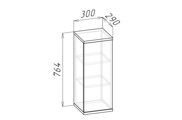 Навесной шкаф вертикальный "Смарти" НШ1