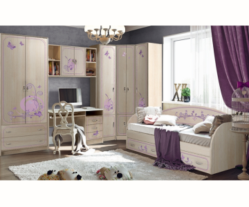 Детская комната 1 "Фанки Кидз Лилак". Детская комната 1 "Фанки Кидз Лилак".