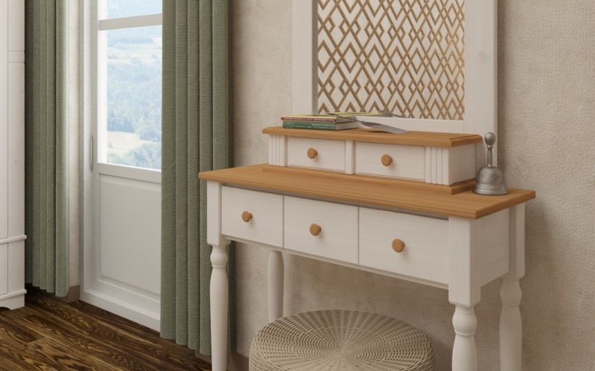 Стол туалетный Консолеа белый воск