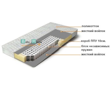 Матрас с независимым пружинным блоком "Комфорт Лайт" 150х70см/H15