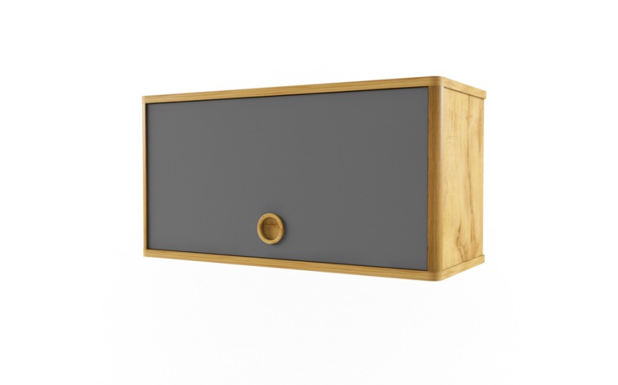 Полка закрытая горизонтальная "Тэль". Темно-серая