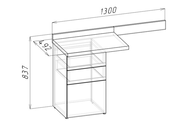 Стол угловой с ящиками "Смарти"  