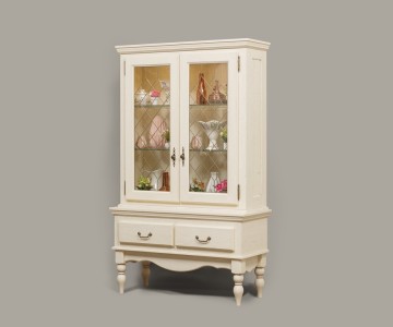 Стеллаж застекленный Бьёрт на высоких ножках 1-16